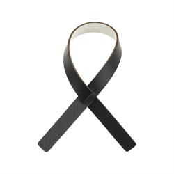 Servietring loop 4 stk vendbar i læder Cloud sort / Nupo Metallic LindDNA