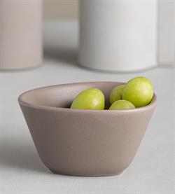 Stoneware skål small warm grey fra LindDNA