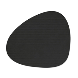 Dækkeserviet curve recycle læder Corduroy LindDNA black ink