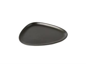 Stoneware frokosttallerken sort (2 stk) fra LindDNA 