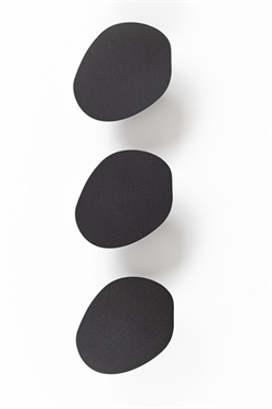 Lou knage organisk form sort 3 stk fra Metallbude