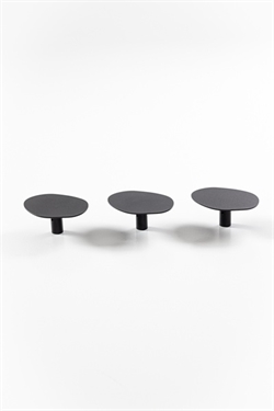 Lou knage organisk form sort 3 stk fra Metallbude