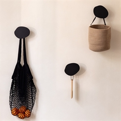 Lou knage organisk form sort 3 stk fra Metallbude