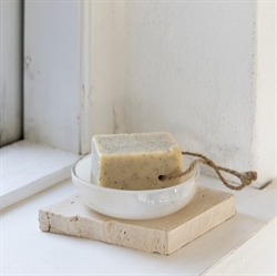 Opal sæbeskål i linin fra Mette Ditmer