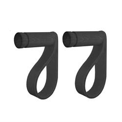 More Hook - 2 stk læder knage i sort bejdset eg og sort læder fra Nordic Function