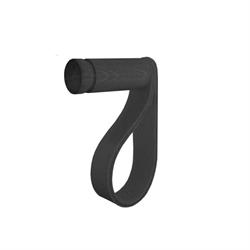 More Hook - læder knage i sort bejdset eg og sort læder fra Nordic Function
