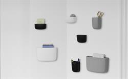 Pocket Organizer - Vægopbevaring grå flere størrelser fra Normann Copenhagen