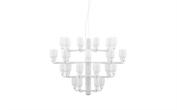 Amp lysekrone large hvid, hvid marmor fra Normann Copenhagen