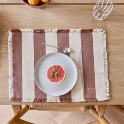 Toppu dækkeservietter pk 2 brun/offwhite fra OYOY