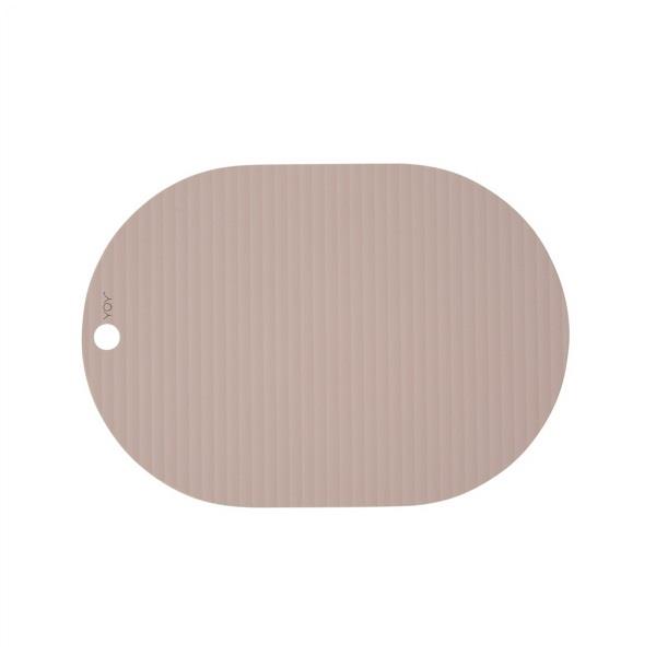 To dækkeservietter ovale i silikone - Ribbo fra Oyoy rosa