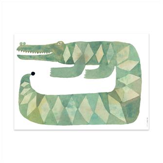 Plakat fra OYOY - Krokodille Gustav 50x70 cm