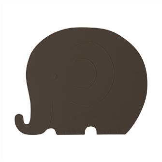 Dækkeserviet silikone Henry elefant i choko fra Oyoy