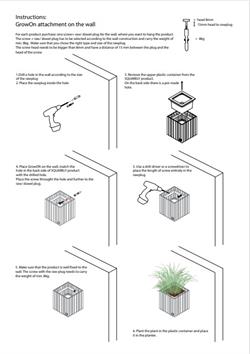 Plantekasse GrowON Wall i sort ask fra Squarely