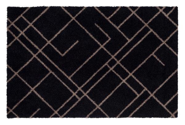 Dørmåtte - Løber Dot sort og sand 40x60 cm fra Tica Copenhagen