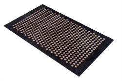 Dørmåtte - Løber Dot sort og sand 60x90 cm fra Tica Copenhagen