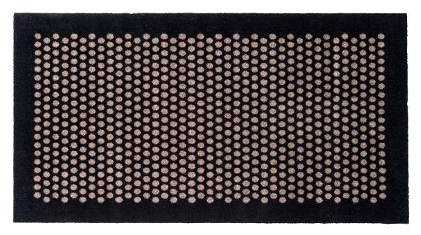 Dørmåtte - Løber Dot sort og sand 67x120 cm fra Tica Copenhagen