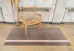 Løber - tæppe - måtte Stripes Vertical sand/lyserød 90x130 cm fra Tica Copenhagen