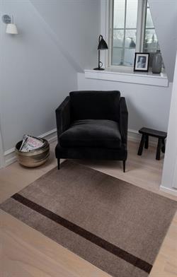 Løber - tæppe - måtte Stripes Vertical sand/brun 90x130 cm fra Tica Copenhagen