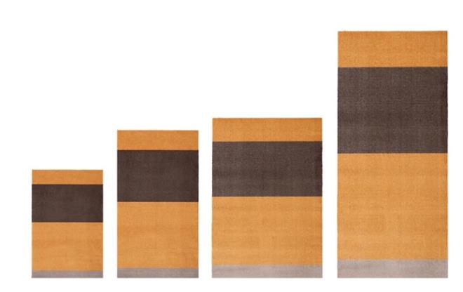 Løber - tæppe - måtte Stripes Horizon dijon/brun/sand flere størrelser fra Tica Copenhagen
