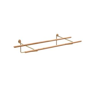 Shoe Rack - Skohylde egetræ med messing holder 100 cm fra We Do Wood