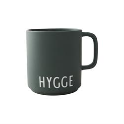 Favoritkop med hank - HYGGE i mørkegrå fra Design Letters