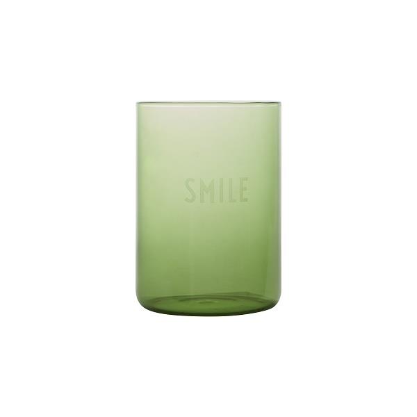 Favoritkop glas i borosilikat glas SMILE i grøn fra Design Letters