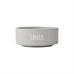Snack skål i porcelæn - grå SMILE fra Design Letters