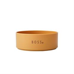 Mini Favorit bowl - skål med print fra Design Letters i mustard - Boss