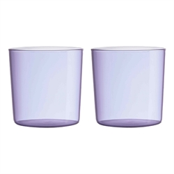 Kids farvede Eco drikkeglas - børnekopper i lilla fra Design Letters