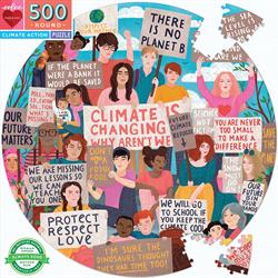 Puslespil 500 brikker rundt - Klimademonstration fra eeBoo