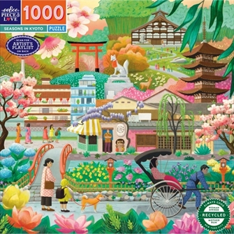 Puslespil 1000 brikker - Seasons in Kyoto fra eeBoo