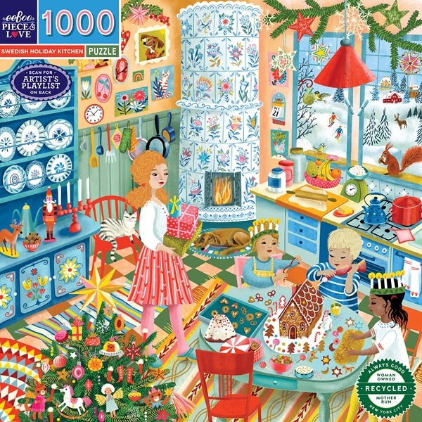 Puslespil 1000 brikker - Swedish Holiday Kitchen fra eeBoo