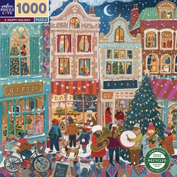 Puslespil 1000 brikker - A Happy Holiday fra eeBoo