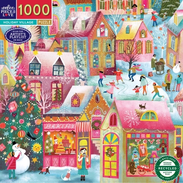 Puslespil 1000 brikker - Holiday village fra eeBoo