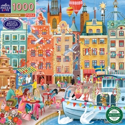Puslespil 1000 brikker - Stockholm fra eeBoo