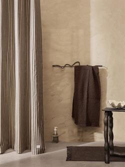 Badeforhæng Chambray sand/sort Ferm Living