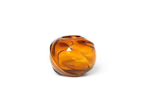 Water Swirl Vase Rund - amber fra Ferm Living