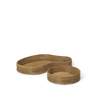 Isola Tray - Bakker i rattan pk med to stk fra Ferm Living