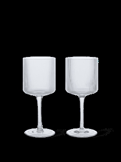 Ripple hvidvinsglas - vinglas klar 2 stk fra Ferm Living