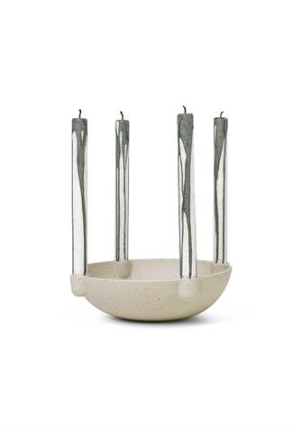 Bowl lysestage i keramik large fra Ferm Living