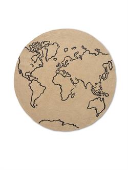 Gulvtæppe World i Jute rundt Ferm Living flere størrelser