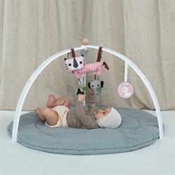 Rundt legetæppe - Babymat aktivitetslegetæppe i grå fra Franck & Fischer