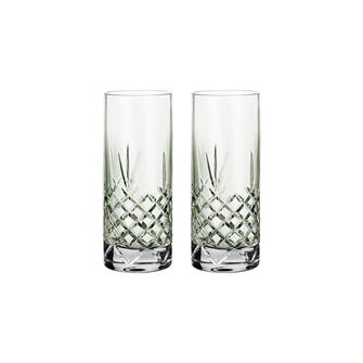 Crispy Highball høj krystalglas long drink glas Emerald // Grøn fra Frederik Bagger pk2