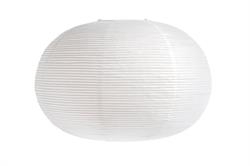 Loftlampe i rispapir - lampeskærm Ellipse hvid Ø70 cm fra Hay