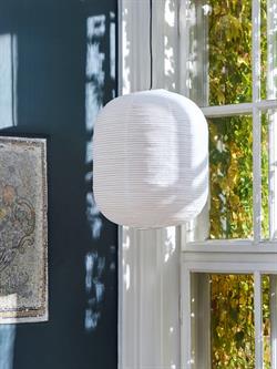 Loftlampe i rispapir - lampeskærm Oblong hvid Ø42 cm fra Hay