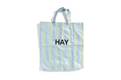 Shoppingbag Candy Stripe shopper XL blå/grøn fra HAY