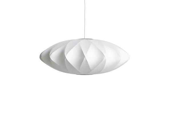 Loftlampe Nelson Saucer Crisscross Bubble medium i off white fra Hay