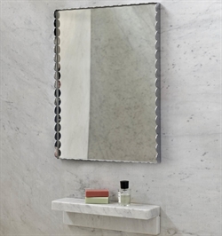 Arcs rectangle vægspejl small med spejlkant fra HAY