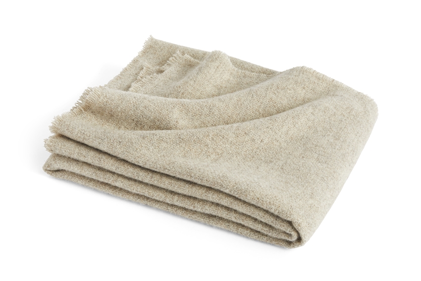 Mono plaid tæppe i ren uld flere farver HAY