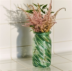 Splash Vase Roll Nack small grøn swirl fra HAY